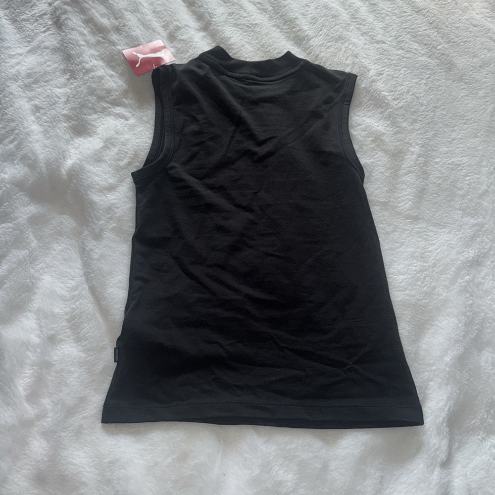 Puma extra small black with puma cut off sleeve shirt - Picture 2 of 5